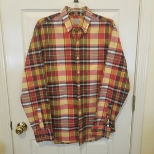 S JCrew mens plaid button up shirt